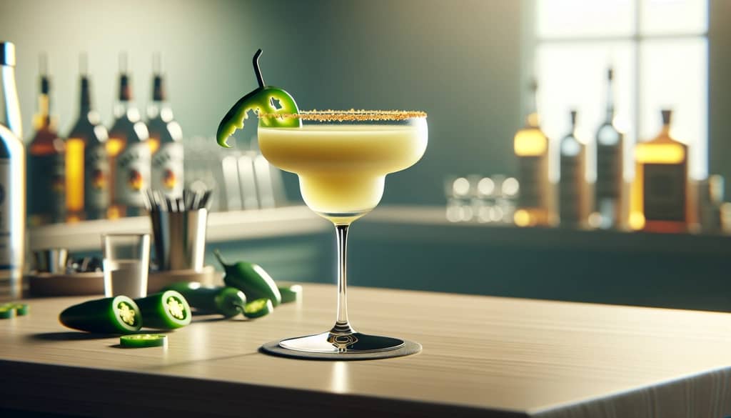 malibu rum pineapple jalapeño margarita glass