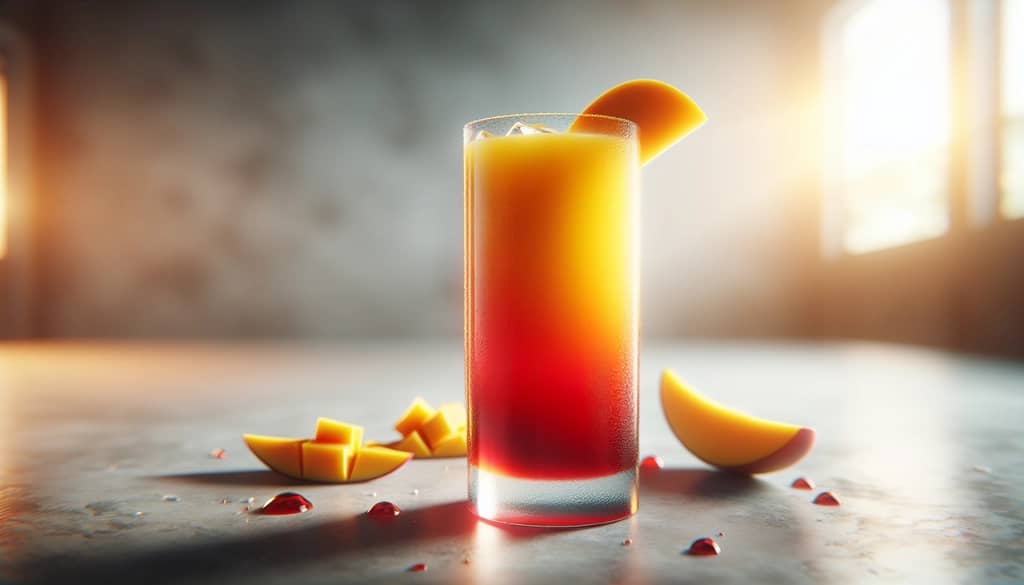 mango tequila sunrise cocktail