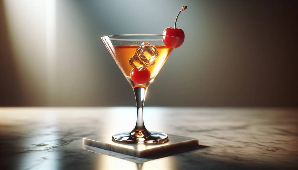 maraschino cherries garnishing cocktail