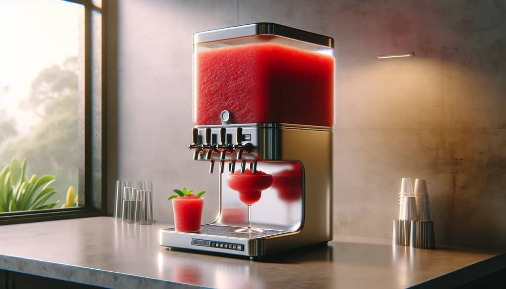 Margarita machine with frozen sangria inside