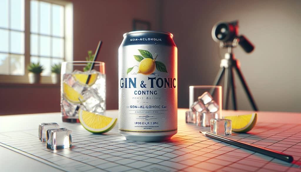 Marks & Spencer non-alcoholic gin and tonic can displaying its refreshing and classic design.