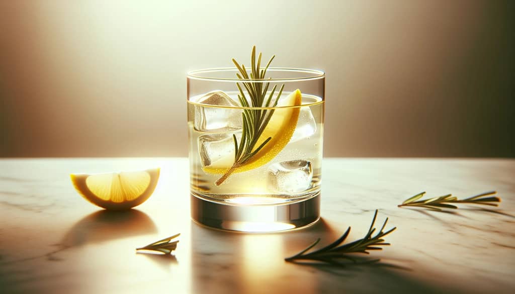 mocktail with citrus and herbs
