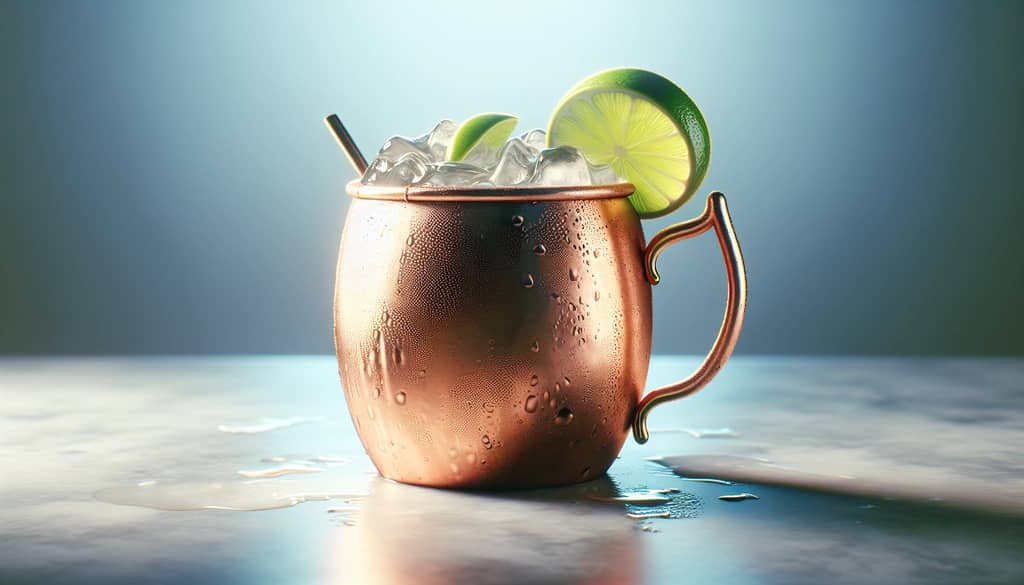 Moscow Mule in Kupferbecher mit Limette