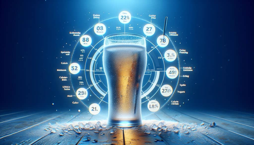 Nutritional breakdown of the Finnish Long Drink showing calorie and sugar content