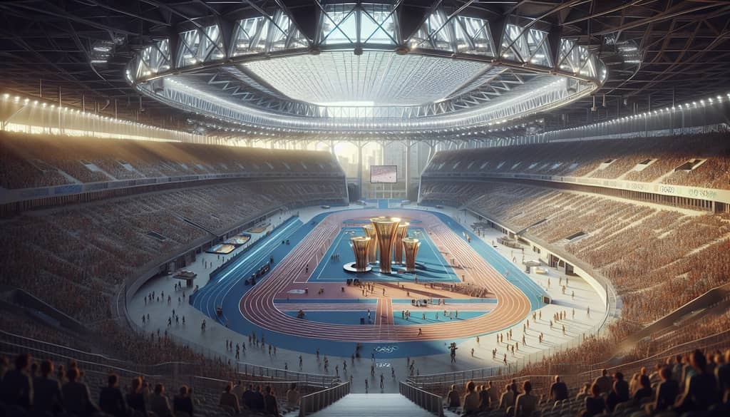 Olympic stadium in Helsinki 1952, where the Finnish Long Drink was first introduced