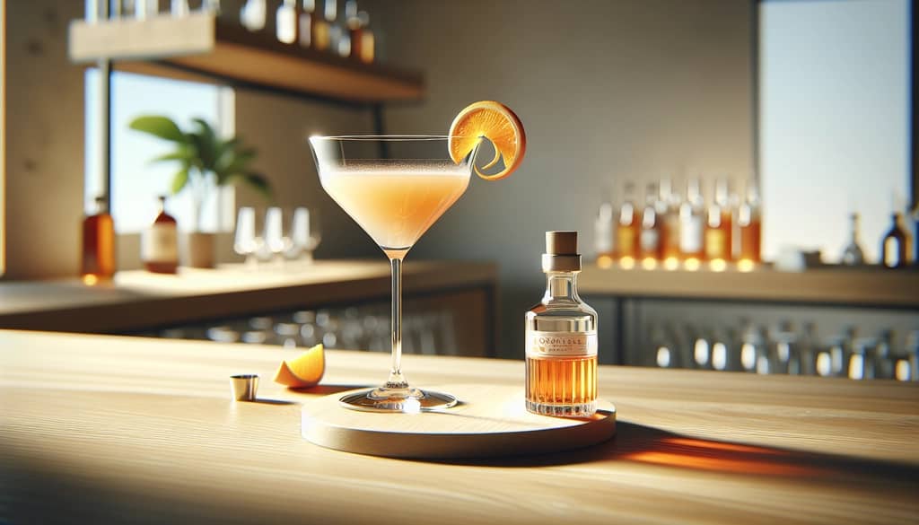 Orangenbitter mit alkoholfreiem Cocktailglas