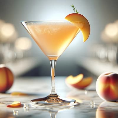 Receta de Martini de Durazno y Jengibre