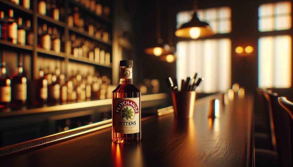 chai Peychaud's Bitter trên quầy bar