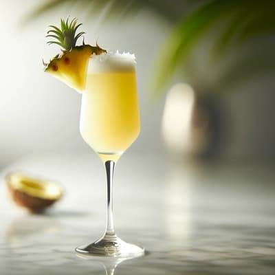Mimosa de coco: giro con jugo de piña