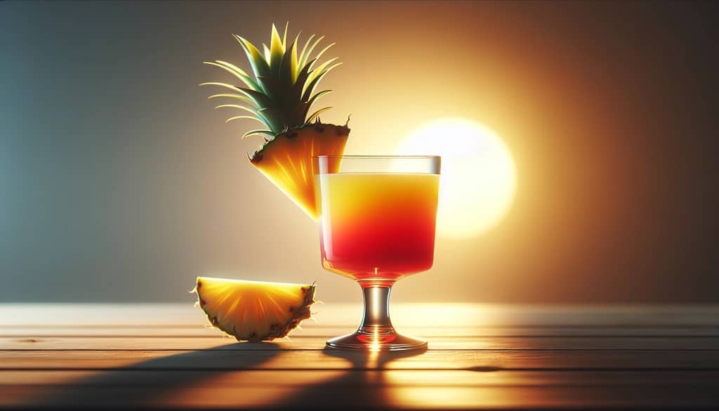 tequila sunrise with pineapple juice
