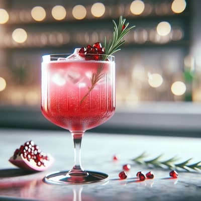 Wie man einen Granatapfel Gin Fizz garniert