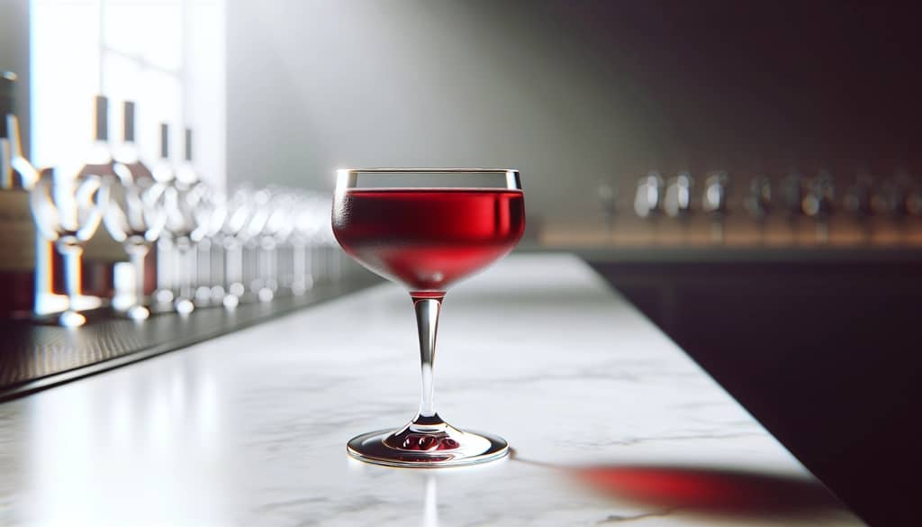 pomegranate juice in cocktail glass