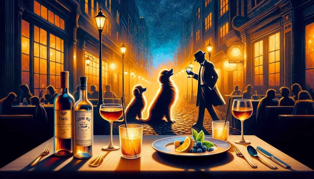 Scene from Lady and the Tramp hinting at the sophisticated Old Pal cocktail, symbolizing trust and companionship.