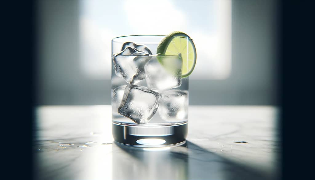 simple gin and tonic cocktail with lime