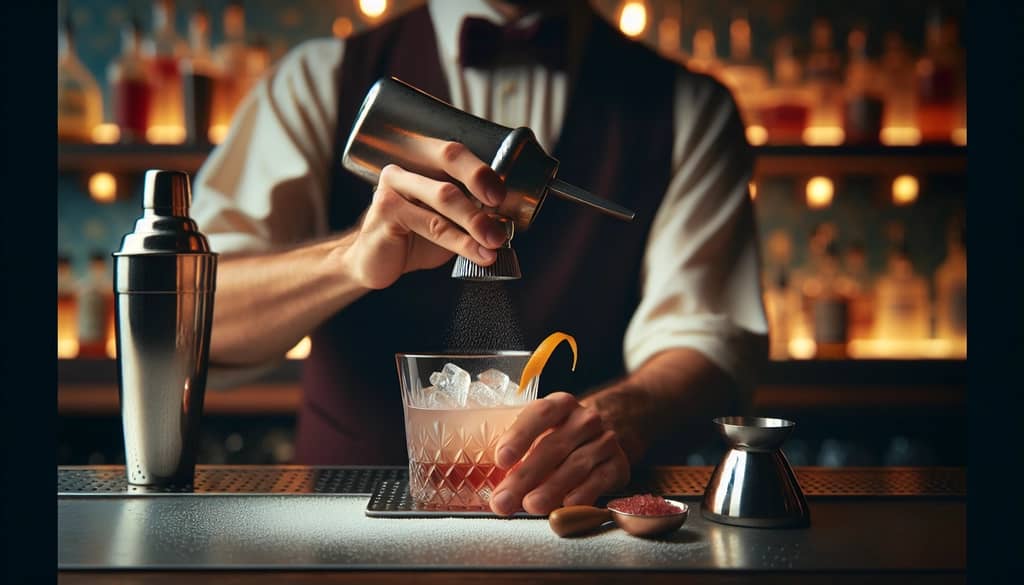Step-by-step preparation of the Mary Pickford cocktail focusing on shaking and straining techniques
