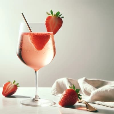 Hướng Dẫn Pha Strawberry Rosé Spritzer