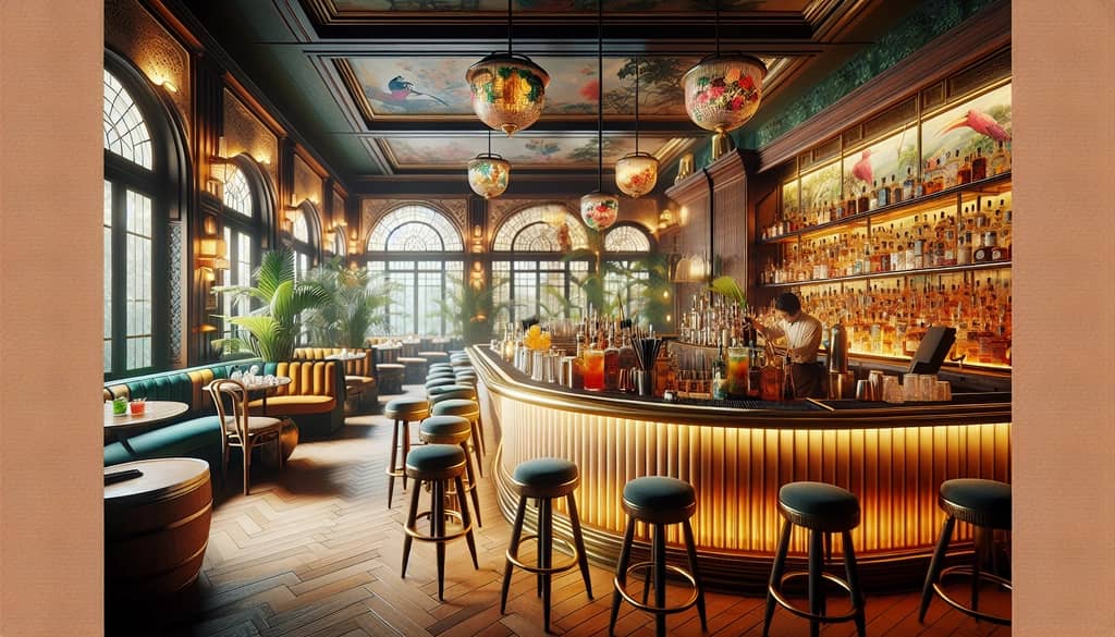The Aviary Bar at the Kuala Lumpur Hilton, where the Jungle Bird cocktail was first crafted in 1978