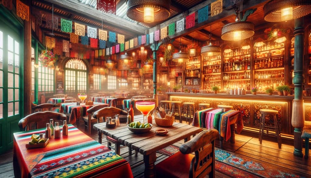The cozy interior of Tommy’s Mexican Restaurant, the birthplace of the famous Tommy's Margarita.