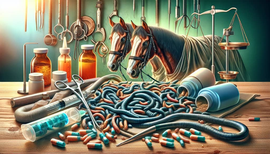 Therapeutic tools and medications for treating neck threadworms in horses