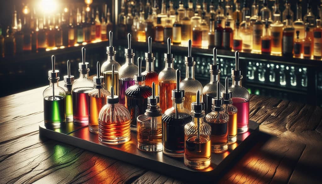 Various types of syrups used in mixology to balance and enhance cocktail flavors
