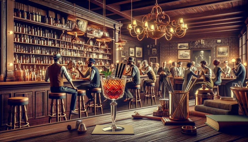 Vintage illustration of Harry MacElhone's "Barflies and Cocktails," where the Old Pal cocktail was first mentioned