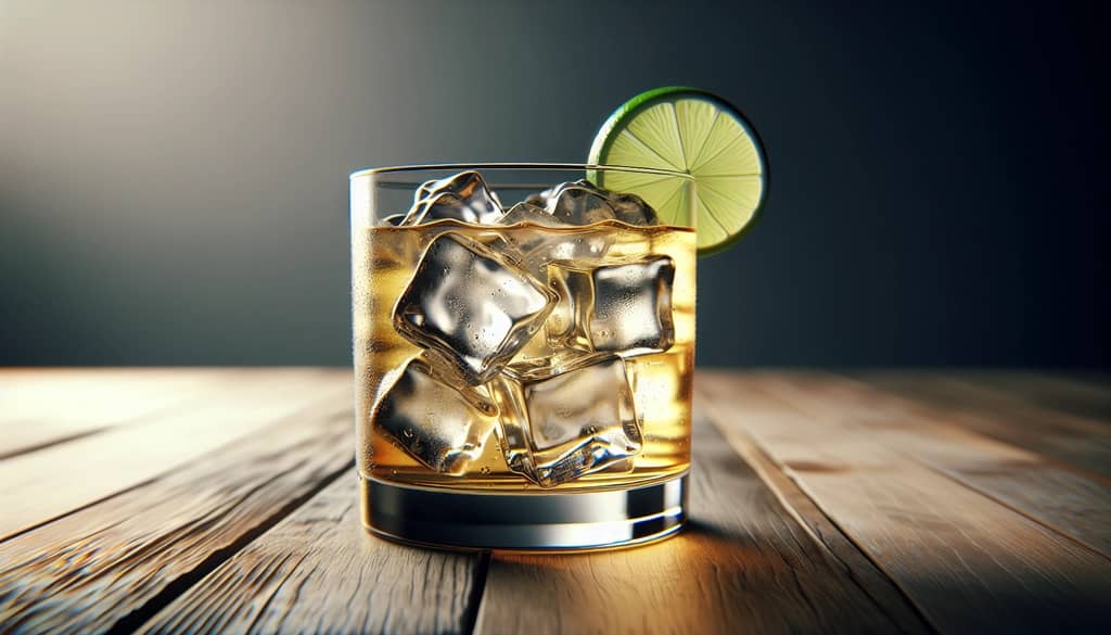 생강 에일과 라임을 곁들인 위스키 진저 하이볼