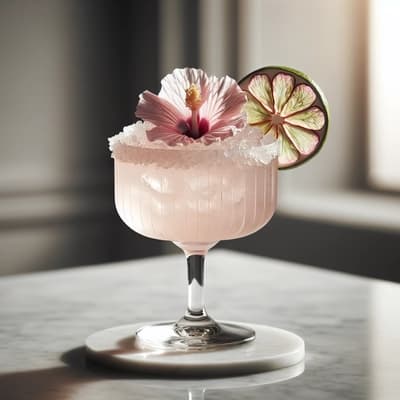 White Peach Hibiscus Margarita