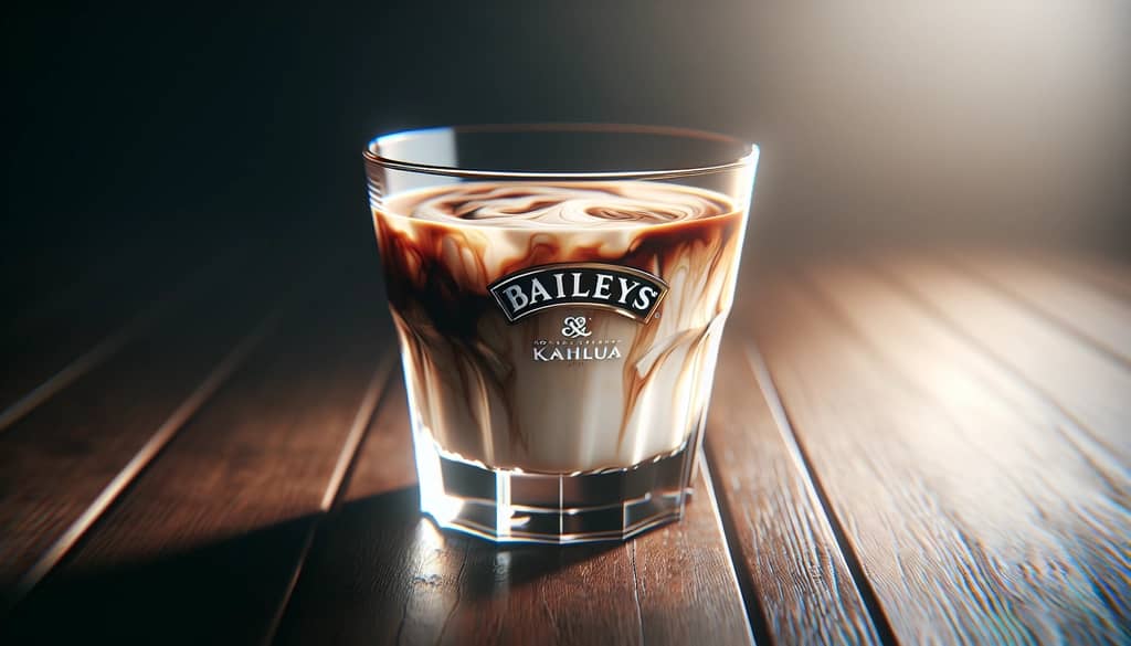 white russian with baileys and kahlua in a rocks glass