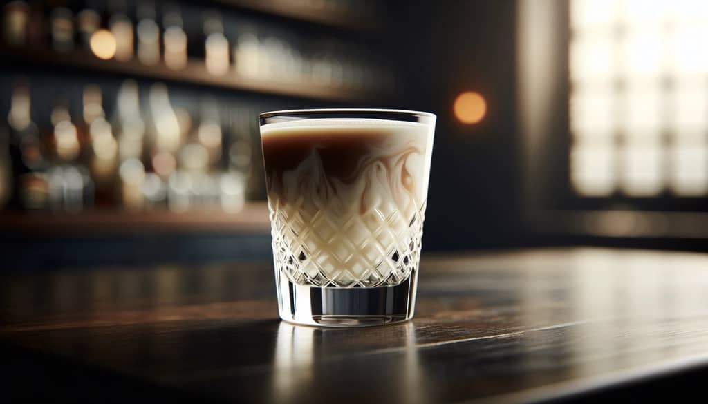 white russian with baileys and milk in a rocks glass