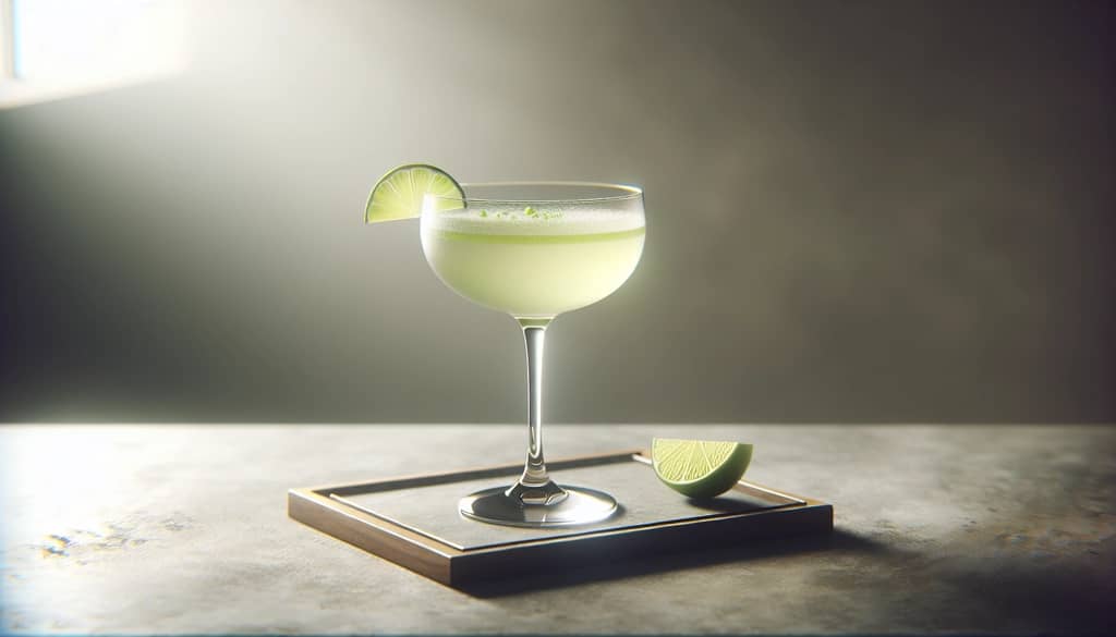 Yard House French Gimlet in coupe glass with lime wheel