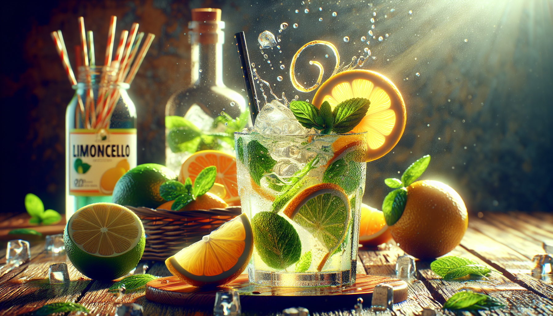 A refreshing Italian Mojito with a twist of limoncello, blending classic Mojito flavors with Italian zest